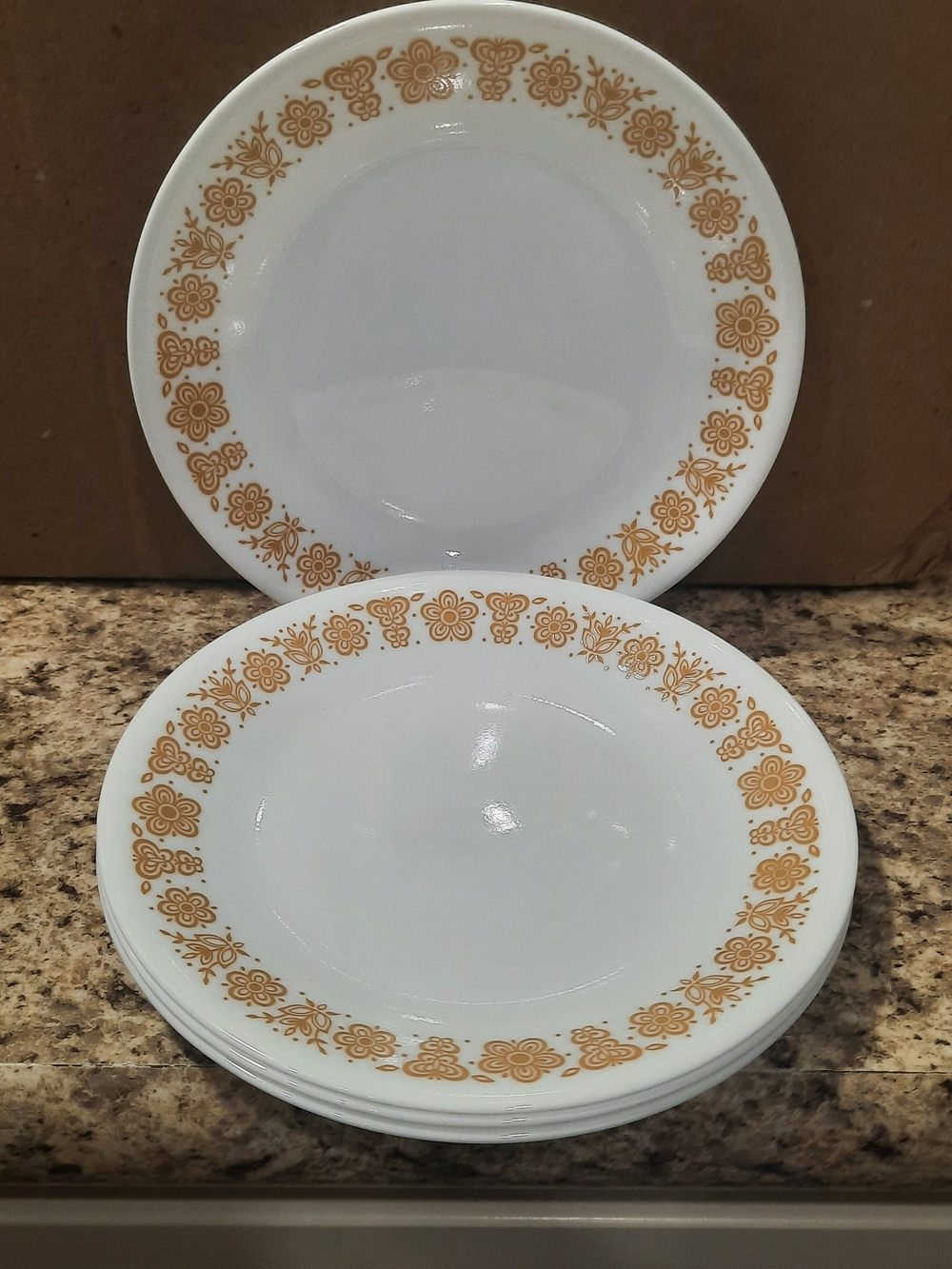 Corelle Butterfly Gold Plates X 4